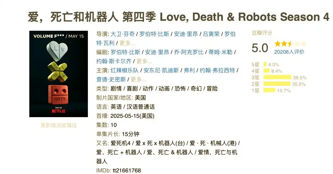 爱死亡和机器人第四季出了吗_爱_死亡和机器人 第四季 评价 